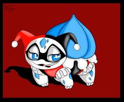  batman_(series) bulbasaur dc_comics generation_1_pokemon grass harley harley_quinn nintendo plant pokemon pokemon_(species) quinn 