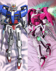  00_gundam bad_id bad_link bed_sheet dakimakura_(medium) gundam gundam_00 highres mecha multiple_views no_humans robot tooo trans-am what 