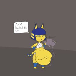  1girls 2022 animal_crossing ankha bbw belly blue_hair blush bob_cut burping casual cat_ears chubby digestion feline female flat_chest furry gorossy_(artist) huge_belly massive_belly nintendo sequence shortstack slob sloppy small_breasts stomach_bulge stomach_deformation stomach_noises stuffed_belly stuffing tail thick_thighs thighs vore weight_gain 