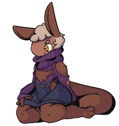  alien anthro botanics brown_body brown_fur clothing female fluffy freckles fur head_tuft long_ears mammal meme meme_clothing sitting solo sweater tail taisa_(letter_of_marque) the_nature_of_predators topwear tuft venlil_(the_nature_of_predators) virgin_killer_sweater yellow_eyes 