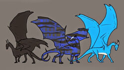  anthro_the_dragon black_body black_skin blue_body blue_skin claws dragon feral hair half_smile horn looking_at_viewer low_res male mythological_creature mythological_scalie mythology notboss reptile scalie silv silvdrawings silvtheshy smile spikes wings 