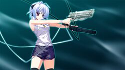  fortissimo//akkord:bsusvier game_cg gun kurobane_sayuki ooba_kagerou short_hair weapon 