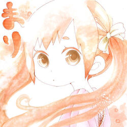  brown_eyes female female hairbow japanese looking_at_viewer orange orange_hair original shirohiko solo twintails 