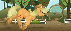  2017 69beas applejack_(mlp) cutie_mark digital_media_(artwork) earth_pony equid equine female feral friendship_is_magic fur hair hasbro horse mammal my_little_pony pony solo 