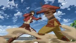  2boys animated animated armor epic lowres multiple_boys punching samurai sanada_yukimura_(sengoku_basara) sengoku_basara takeda_shingen 