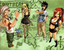  erza_scarlet fairy_tail gray_fullbuster happy_(fairy_tail) lucy_heartfilia natsu_dragneel 