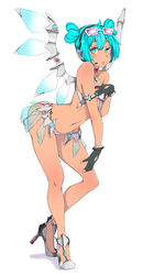  :o armlet bare_shoulders bent_over bikini black_gloves blue_nails boots bra commentary dark_skin detached_collar double_bun female fingerless_gloves fingernails full_body gem gloves goodsmile_company goodsmile_racing hair_bun half-closed_eye hatsune_miku headphones heart_hair_bun high_heel_boots high_heels highres igo_miku jewelry looking_at_viewer mechanical_wings microphone nail_polish navel necklace no_socks panties racing_miku racing_miku_(2013) racing_miku_(2013_sepang_ver.) raised_eyebrows short_hair simple_background solo standing stomach swimsuit tan transparent_wings underwear vocaloid white_background white_bra white_panties wings 