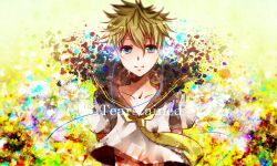  blonde_hair headphones kagamine_len nou vocaloid 