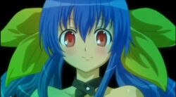  blue_hair blush dizzy guilty_gear queen&#039;s_gate red_eyes smile 