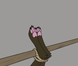  4_toes ambiguous_gender animated ankles_tied anthro barefoot bastinado beating belt bondage bondage bound canid canine claws digital_media_(artwork) falaka feet feet_tied foot_fetish foot_focus foot_shot foot_torture fox group hindpaw legs_tied loop mammal pain pawpads paws pink_pawpads punishment restrained restraints rope rope_bondage shellyghast short_playtime simple_background solo_focus toe_claws toes torture torture_device torture_rack_(device) whip whipping 