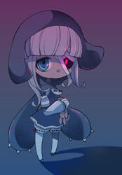  anorak bloomers glowing glowing_eye stuffed_animal stuffed_toy underwear white_hair zombie zombie_girl 