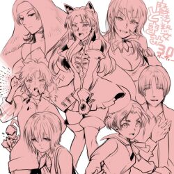  3boys 4girls aged_down animal_ears berserker_(fate/zero) blood blush bracelet cat_ears cat_tail commentary_request cosplay earrings fate/hollow_ataraxia fate/zero fate_(series) father_and_son gender_request genderswap_(mtf) gilgamesh_(fate) habit hood hoodie jewelry kaleido_ruby kaleido_ruby_(cosplay) kotomine_kirei lolicon long_hair magical_girl matou_kariya matou_sakura monochrome multiple_boys multiple_girls neckerchief necklace nun rule_63 short_hair tail thighhighs tohsaka_aoi tohsaka_rin tohsaka_tokiomi tori_(driftwood) 