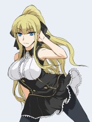  blonde_hair blue_eyes breasts dcd diamond_cut_diamond kenji_t1710 large_breasts ponytail skirt taguchi_kenji 