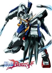  cover cover_page doujin_cover gundam gundam_beast gundam_hundred highres kuramochi_kyouryuu mecha no_humans original robot weapon 