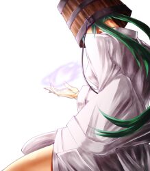  akimikan_(2.5deciliter) bad_id bad_pixiv_id bucket bucket_on_head female green_hair highres in_bucket in_container japanese_clothes kimono kisume long_hair object_on_head photoshop_(medium) solo touhou twintails yukata 