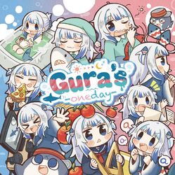  &gt;_&lt; :d a_(phrase) apple bath bloop_(gawr_gura) blunt_bangs blush_stickers brushing_teeth chibi commentary_request cover cover_page eating female food fruit gawr_gura gawr_gura_(1st_costume) grey_hair hat hololive hololive_english multicolored_hair multiple_views one_eye_covered open_mouth pizza ruler same_anko sharp_teeth smile streaked_hair subaru_duck teeth triangle_mouth two-tone_hair two_side_up virtual_youtuber xd yawning 