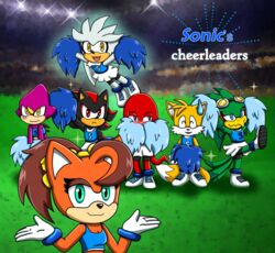  anthro biko97 bottomwear cheerleader clothing dress eulipotyphlan female group hedgehog male mammal sega shorts sonic_the_hedgehog_(series) tails_(disambiguation) 