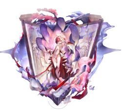  absurdres animal_ears bare_shoulders bodysuit breasts cherry_blossoms chinese_clothes cloak commentary_request covered_navel female fox_ears fox_girl fox_mask hair_intakes highres leg_ribbon long_sleeves looking_at_viewer mask navel no_panties original pantyhose puffy_long_sleeves puffy_sleeves ribbon short_hair sideboob small_breasts solo star_(symbol) tachi-e waist_cape white_pantyhose yinber 