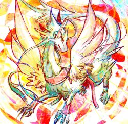  claws clothing cuelebre_(maimai) dragon ear_tuft electronics feathered_wings feathers female feral footwear headphones maimai mythological_creature mythological_scalie mythology pink_wings quadruped saddle scalie sega serpentine_dragon solo tail tail_feathers tuft white_body wings yellow_eyes 