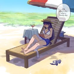  alternate_costume altina_(fire_emblem) altina_(summer)_(fire_emblem) beach bikini english_text fire_emblem fire_emblem:_radiant_dawn fire_emblem_heroes official_alternate_costume redaster8 swimsuit text unworn_sandals white_bikini white_swimsuit 