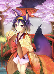  animal_ears asakurashinji hatsuse_izuna japanese_clothes no_game_no_life tail 