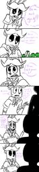  2016 absurd_res animatronic anon anthro blush bodily_fluids bonnie_(fnaf) bow_(feature) bow_tie buckteeth dialogue english_text faceless_character faceless_female female five_nights_at_freddy&#039;s food group hi_res human in_denial inkyfrog lagomorph leporid long_image machine male mammal partially_colored rabbit robot scottgames simple_background speech_bubble stated_heterosexuality stated_sexuality sweat tall_image teeth text white_background 