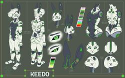  16:10 ambiguous_gender android anthro detailed electronics fleety_(artist) green_eyes hair hi_res lagomorph leporid machine male mammal rabbit reference_image robot robot_anthro solo synthetic white_hair widescreen 