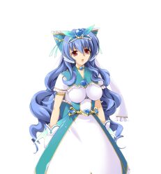  2000s_(style) :o blue_hair breasts choker dress female flower game_asset gloves gold_trim hair_ornament hairband hanataka_retomo headdress impossible_clothes jewelry kakyouin_sakura large_breasts large_variant_set long_hair looking_at_viewer magical_girl non-web_source official_art open_mouth prima_veil_luna red_eyes rose self-datamine simple_background solo suisei_tenshi_primaveil_zwei tachi-e transparent_background variant_set very_long_hair white_gloves 