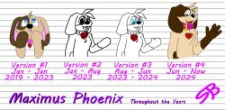  4_fingers absurd_res anthro big_ears big_nose birthmark blue_eyes brown_body brown_fur buckle buckled_collar canid canine canis chest_tuft collar collar_only cute_fangs domestic_dog english_text fingers forehead_tuft fur gesture gradient_eyes head_tuft heart_birthmark heart_tag hi_res male mammal markings maximus_phoenix_(the_adventures_of_max) mottled mottled_body mottled_fur multicolored_body multicolored_fur nude swift_bristle text the_adventures_of_max tongue tongue_out tuft two_tone_body two_tone_fur version_comparison waving waving_at_viewer waving_hand 