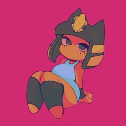  2021 animal_crossing ankha_(animal_crossing) anthro blue_hair bob_cut clothing digital_drawing_(artwork) digital_media_(artwork) domestic_cat dress eyelashes felid feline felis female full-length_portrait hair hi_res looking_at_viewer mammal mochabaebae mouthless narrowed_eyes nintendo noseless pink_background portrait simple_background sitting solo uraeus white_clothing white_dress 