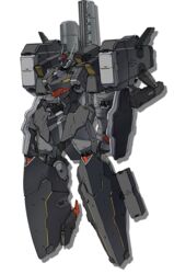  blue_eyes clenched_hands full_body looking_ahead mecha no_humans official_art robot science_fiction shadow shimizu_eiichi solo super_robot_wars super_robot_wars_v transparent_background vangray 