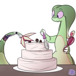  ambiguous_gender anthro cake candy chocolate contraption dessert eclairscollection fin flygon food frosting generation_3_pokemon hi_res kitchen_utensils nintendo pokemon pokemon_(species) solo tail tail_fin tools whisk 