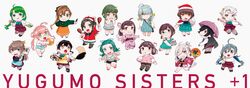  6+girls absurdres ahoge akigumo_(kancolle) akishimo_(kancolle) apron aqua_one-piece_swimsuit asashimo_(kancolle) bad_id bad_twitter_id black_hair brown_hair casual_one-piece_swimsuit chibi commentary_request cooking cotton_candy dress fujinami_(kancolle) glasses green_hair grey_hair grey_one-piece_swimsuit grin hamanami_(kancolle) hand_fan happi hat hayanami_(kancolle) hayashimo_(kancolle) highres japanese_clothes kantai_collection kazagumo_(kancolle) kimono kishinami_(kancolle) kiyoshimo_(kancolle) long_hair makigumo_(kancolle) makigumo_(swimsuit_mode)_(kancolle) makinami_(kancolle) multicolored_hair multiple_girls naganami_(kancolle) official_alternate_costume ojipon okinami_(kancolle) one-piece_swimsuit paper_fan pink_hair pink_kimono placard ponytail sack santa_hat school_uniform short_hair short_ponytail sign simple_background smile stuffed_seal suzunami_(kancolle) swimsuit takanami_(kancolle) twintails two-tone_hair uchiwa umbrella white_background wok yellow_apron yukata yuugumo_(kancolle) 