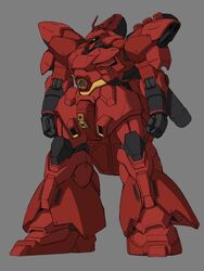  char&#039;s_counterattack fusion green_eyes grey_background gundam gundam_hathaway&#039;s_flash hiwa_industry looking_ahead mecha messer_(mobile_suit) mobile_suit no_humans one-eyed original prototype_design redesign robot sazabi science_fiction solo standing 