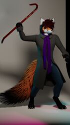  3d_(artwork) 4_toes 4k 5_fingers 9:16 absurd_res anthro biped blender_(artwork) canid canine claws clothed clothing coat crowbar digital_media_(artwork) fangs feet finger_claws fingers fox full-length_portrait fur garry&#039;s_mod grey_claws hair half-life hi_res holding_crowbar holding_object male mammal orange_eyes portrait pose rose_bursyoji rosecreates scarf simple_background solo standing teeth toe_claws toes tools topwear trenchcoat valve weapon whiskers white_background 