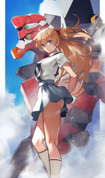  55level artist_revision mecha neon_genesis_evangelion pantsu seifuku skirt_lift souryuu_asuka_langley tagme 