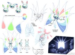  3_fingers 6_wings ambiguous_gender antennae_(anatomy) anthro arjibii arthropod english_text fakemon fingers gooompy hi_res insects laser model_sheet multi_wing simple_background text white_background wings 