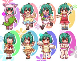  ahoge apron bad_id bad_pixiv_id baozi bikini boots chibi china_dress chinese_clothes dress female food idol macross macross_frontier mihoshi_academy_school_uniform oosanshouuo-san overall_shorts overalls pajamas paper_airplane ranka_lee saint_mary&#039;s_academy_school_uniform scarf school_uniform soraneko_(soraironeko28) swimsuit 