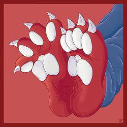  1:1 anthro barefoot charles_the_stray_kitty curling_toes domestic_cat feet felid feline felis foot_focus fur hi_res hindpaw male mammal ohmagaz paws red_body red_fur solo spread_toes toes 