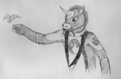  1_horn 2017 alternate_version_at_source ambiguous_gender anthro armwear avian big_pupils clothing dark_body dark_ears dark_fur dark_hair dark_mane duo elbow_gloves equid equine eye_markings facial_markings fan_character feral flat_colors flying forehead_markings fur fur_markings gloves graphite_(artwork) greyscale hair half-length_portrait handwear head_horn head_markings heart_(marking) horn humanoid_hands latex latex_clothing latex_skinsuit light_body light_eyes light_fur light_horn light_inner_ear light_markings looking_at_another male mammal mane mane_hair markings mohawk monochrome monotone_hair monotone_mane multicolored_armwear multicolored_body multicolored_clothing multicolored_elbow_gloves multicolored_fur multicolored_gloves multicolored_handwear muzzle_(marking) mythological_creature mythological_equine mythology nonbinary_(lore) pencil_(artwork) portrait prick_ears pupils pyro_(team_fortress_2) reaching_out reaching_towards_another rubber_clothing sharp_horn simple_background skinsuit smile snout snout_markings solo_focus suspenders tabbyseraph team_fortress_2 tephra_(tabbyseraph) three-quarter_view tight_clothing traditional_media_(artwork) two_tone_armwear two_tone_body two_tone_clothing two_tone_elbow_gloves two_tone_fur two_tone_gloves two_tone_handwear unicorn unicorn_horn valve white_background 