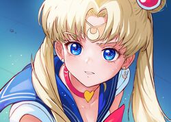  bishoujo_senshi_sailor_moon bishoujo_senshi_sailor_moon_s blonde_hair blue_eyes blue_sailor_collar bow choker circlet collarbone commentary crescent crescent_earrings derivative_work earrings female hair_ornament hair_over_shoulder heart heart_choker jewelry long_hair magical_girl meme moth1 parted_bangs red_choker sailor_collar sailor_moon sailor_moon_redraw_challenge_(meme) sailor_senshi_uniform screenshot_redraw solo tsukino_usagi twintails upper_body 