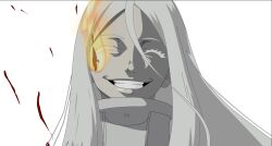  deadman_wonderland grin shiro_(deadman_wonderland) transparent_png vector_trace white_hair 