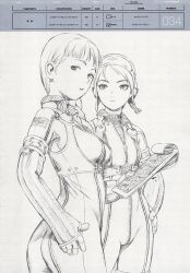  alister_agrew cameltoe concept_art flightsuit last_exile map military_uniform monochrome range_murata tatiana_wisla 