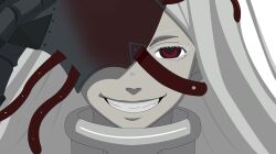  deadman_wonderland grin shiro_(deadman_wonderland) transparent_png vector_trace white_hair 