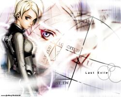  blonde_hair blue_eyes bodysuit flightsuit last_exile short_hair tatiana_wisla 