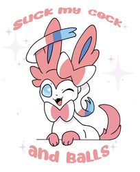  ambiguous_gender eeveelution english_text fangs feral fur generation_6_pokemon hi_res looking_at_viewer mammal nintendo one_eye_closed open_mouth paws pokemon pokemon_(species) reaction_image ribbons simple_background smile solo sparkles strawberryvixen sylveon teeth text tongue white_background wink 