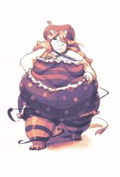  anthro belly beret big_belly bottomwear breasts clothed clothed_anthro clothed_female clothing dragon fat_neck female female_anthro front_view hair hand_on_hip hand_on_own_belly hand_on_own_hip hat headgear headwear hi_res lace legwear long_hair long_tail miluinaoxie morbidly_obese morbidly_obese_anthro morbidly_obese_female mythological_creature mythological_scalie mythology navel_outline obese obese_anthro obese_female orange_hair overweight overweight_anthro overweight_female pattern_bottomwear pattern_clothing pattern_legwear pattern_stockings pattern_topwear pointy_ears prick_ears red_beret red_clothing red_hat red_headwear scalie simple_background smile smirk solo spots spotted_bottomwear spotted_clothing stockings striped_clothing striped_legwear striped_stockings striped_topwear stripes tail thick_tail topwear walking warm_colors wavy_hair white_background 