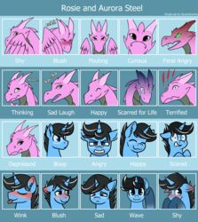  absurd_res blush boop dragon emote emote_set emotion_chart equid equine fan_character feral gesture happy hasbro hi_res horse mammal multiple_images my_little_pony mythological_creature mythological_scalie mythology one_eye_closed pony sad scalie shy solo waving wink 