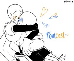  animated_skeleton better_version_at_source blush bone closed_eyes clothing english_text evilbeetle heart_symbol hug humanoid kissing male male/male not_furry papyrus_(undertale) sans_(undertale) simple_background skeleton smile text undead undertale undertale_(series) white_background 