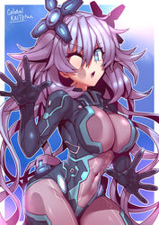  against_fourth_wall black_bodysuit blue_background blue_eyes bodysuit breast_press breasts cleavage commentary_request commission covered_navel cowboy_shot female hair_between_eyes hair_ornament headgear highres large_breasts long_hair looking_at_viewer neon_trim neptune_(series) next_purple one_eye_closed open_mouth power_symbol power_symbol-shaped_pupils purple_bodysuit purple_hair purple_heart_(neptunia) shin_jigen_game_neptune_vii sidelocks skeb_commission skin_tight solo standing symbol-shaped_pupils teeth tukiwani upper_teeth_only very_long_hair 